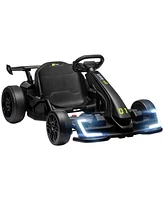 Aosom 24V 7.5 Mph Electric Go Kart with Adjustable Seat, Slow Start