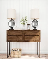 Lavish Home 26" Modern Rustic Farmhouse Style Table Lamp Set