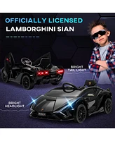 Aosom 12V Lamborghini Sian Licensed Electric Car for Kids, Black