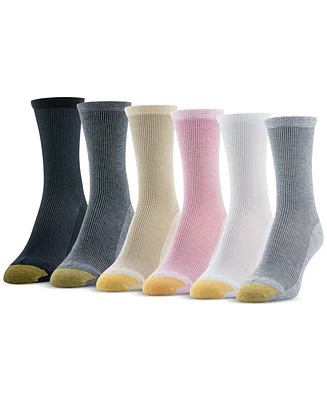 Gold Toe Women's 6-Pk. Refined Rib Perfect Fit Socks