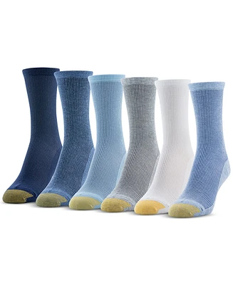 Gold Toe Women's 6-Pk. Refined Rib Perfect Fit Socks