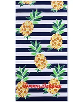 Tommy Bahama Home Pineapple Cabana Cotton Oversized Beach Towel, 72" x 36"