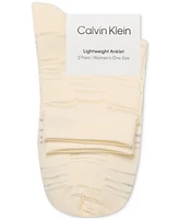 Calvin Klein Women's 2-Pk. Sheer Anklet Socks