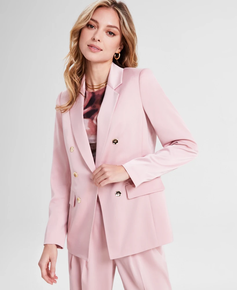 Bar Iii Women's Satin One-Button Blazer, Exclusively at Macy's