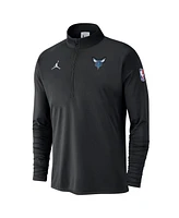 Jordan Men's Black Charlotte Hornets 2024/25 Courtside Performance Half-Zip Top