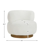 Homelegance 35" White Label Lyman Swivel Chair