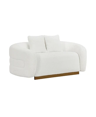 Homelegance 71" White Label Lyman Sherpa Love Seat