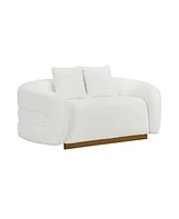 Homelegance 71" White Label Lyman Sherpa Love Seat