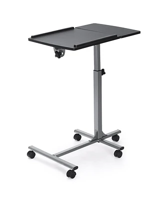 Gouun Adjustable Angle Height Rolling Laptop Table