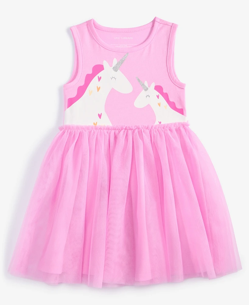 Epic Threads Toddler Girl Unicorn Tulle Dress, Exclusively at Macy's