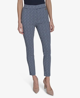 Tommy Hilfiger Women's Gingham-Print Pull-On Pants