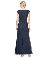 Alex Evenings Women's V-Neck Beaded Sleeveless Gown