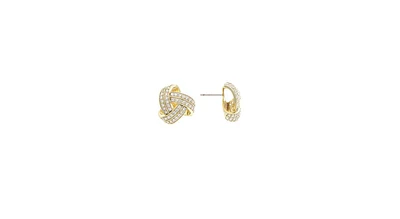 Rivka Friedman Cubic Zirconia Encrusted Knot Stud Earrings