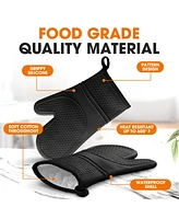 Cheer Collection Set of 2 Premium Silicone Oven Mitts