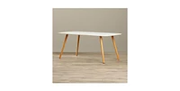 Slickblue Mid-Century Style Coffee Table with Sturdy Solid Wood Legs