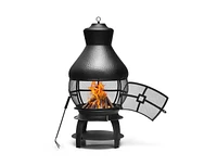 Slickblue Portable Outdoor Wood Burning Fire Pit - Compact and Durable Backyard Fireplace