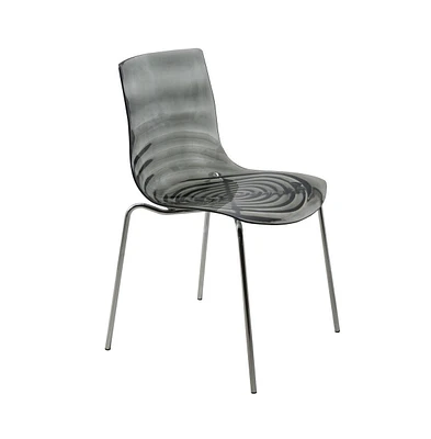 LeisureMod Astor Water Ripple Design Dining Chair