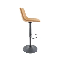 LeisureMod Tilbury Modern Adjustable Bar Stool With Footrest & 360-Degree Swivel Set of 2