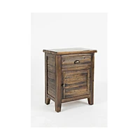 Jofran Artisan's Craft Rustic Farmhouse Distressed Solid Wood Accent Table