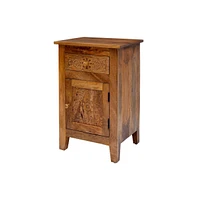 Jofran Global Archive Hand Carved Mango Wood Accent Table