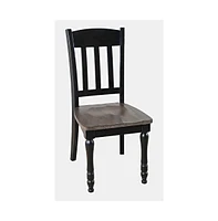 Jofran Madison County Rustic Reclaimed Pine Farmhouse Slatback Dining Chair (Set of 2)