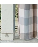 Awesome Home Wonderland Check Outdoor Curtain Uv Protected Privacy Panel, 52"x96"