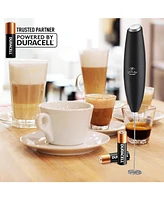 Zulay Kitchen Milk Frother Wand Drink Mixer with Aa Duracell Batteries