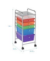 ECR4Kids 6-Drawer Mobile Organizer, Assorted