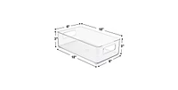 Sorbus Pack Medium Stackable Clear Storage Bins with Handles- for Kitchen Pantry