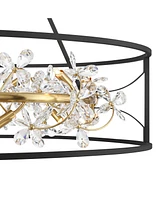 Possini Euro Design Carrine 35" Modern Pendant Chandelier Ceiling Light Fixture Dining Room Over Table Kitchen Island Foyer Ring Hanging 12-Light Led