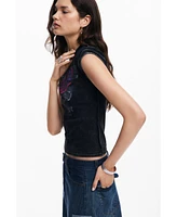 Desigual Women's Short-sleeve T-shirt with letters