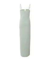 Quiz Women's Scuba Crepe Maxi Dress with 3D Applique Detail