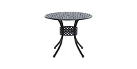 Slickblue Round Metal Outdoor Patio Table in Cast Aluminum