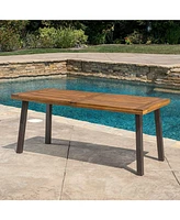 Slickblue Acacia Wood Outdoor Patio Dining Table for Stylish Outdoor Meals