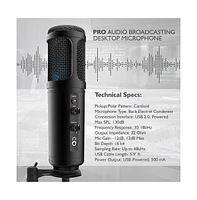 Pyle Usb Desktop Microphone with Tripod Stand for Podcasting, Gaming & Streaming
