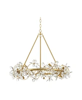 Possini Euro Design Carrine 31 1/2" Modern Floral Pendant Chandelier Ceiling Light Fixture Dining Room Over Table Kitchen Island Foyer Flower Hanging