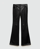 Mango Women's Leather-Effect Skinny Pants