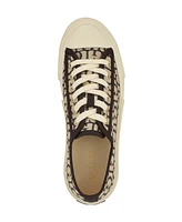 Guess Women's Carey Jacquard Logo Low-Top Lace-Up Sneakers