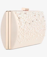 I.n.c. International Concepts Ranndi Matte Champagne Satin Clutch Crossbody