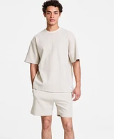 Hugo Boss Men's Relaxed Fit Waffle Knit Short Sleeve T-Shirt