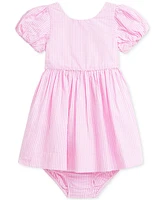 Polo Ralph Lauren Baby Girls Cotton Striped Seersucker Dress