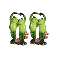 Fc Design "2-pc Gift Set" 5.5"H Frog Couple with Love Posing Figurine Statue Ornament Home Room Office Decor and Perfect Gift Ideas for Housewarming,