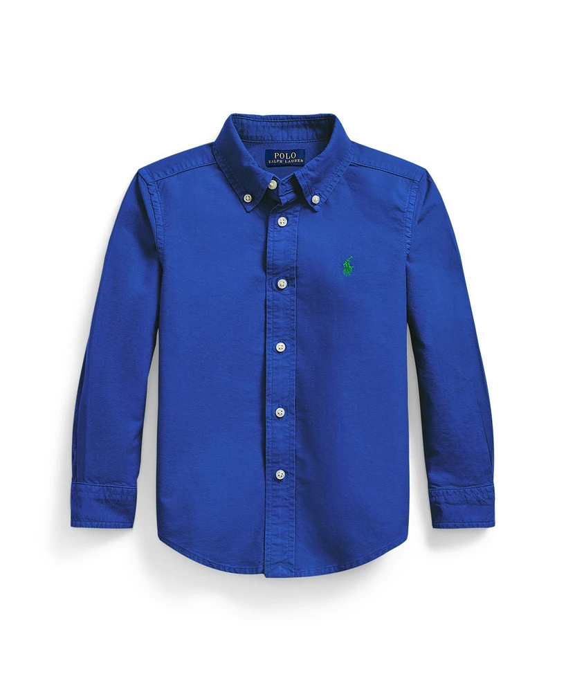 Polo Ralph Lauren Toddler and Little Boys Garment-Dyed Cotton Oxford Shirt