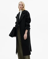 Mango Women's Maxi Lapel Manteco Wool Coat