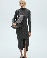 Mango Women's Flecked Jersey Dress