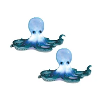 Fc Design "2-pc Set" 9"H Led Blue Octopus Figurine Statue Ornament Home Room Office Decor and Perfect Ideas for Housewarming, Holidays and Birthdays