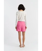 Chinti & Parker Linen Blend Wide Leg Shorts