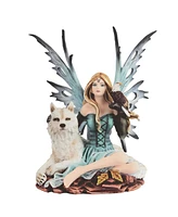 Fc Design "2-pc Set" 8"H Blue Fairy with Wolf and Eagle Figurine Statue Ornament Home Room Office Decor and Perfect Ideas for Housewarming, Holidays a