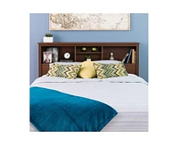 Slickblue Bookcase Headboard for Bed with Storage and Stylish Bedroom Organization