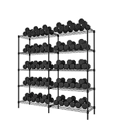 gaomon Wire Shelving Heavy Duty Load 1400LB, 5 Tier Shelf, 59" W x 13.8" D x 59" H Metal Storage Rack, Adjustable Shelves, Standing Storage Shelf Unit